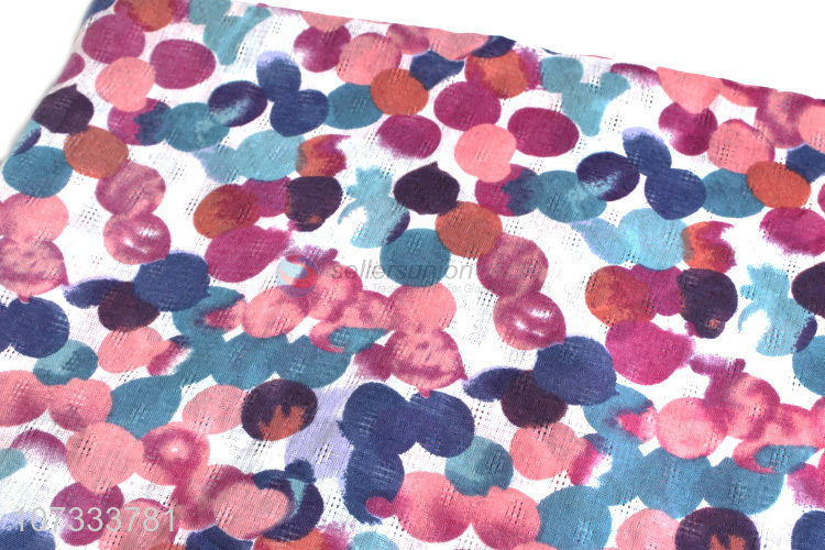 Attractive design colorful dot printed women scarf fashion accessories