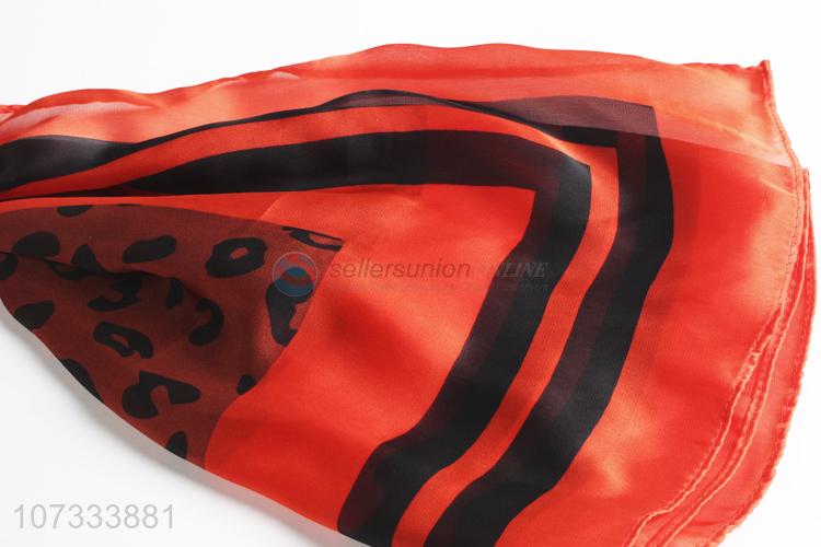 Best sale leopard printed women square scarf fashion accessories