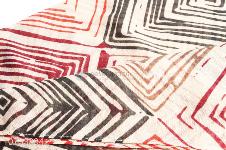 Latest arrival fashion geometric pattern ladies scarf for spring