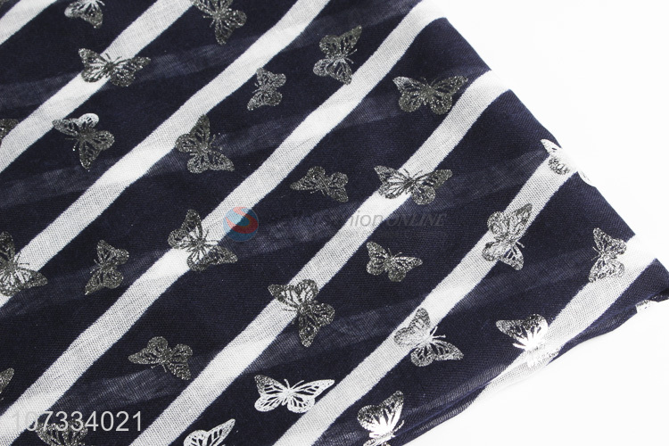 Good sale soft silver butterfly stamping ladies scarf