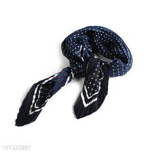 Hot products fashion polka dot printed ladies square scarf crinkle scarf