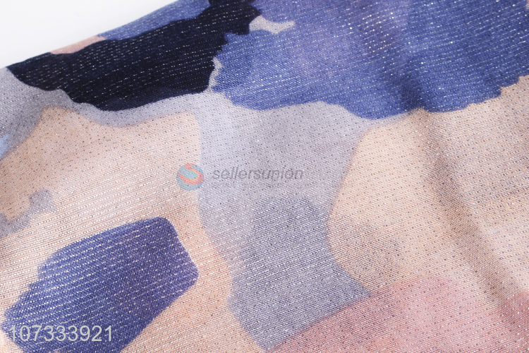 China supplier popular soft ladies scarf with silver threads