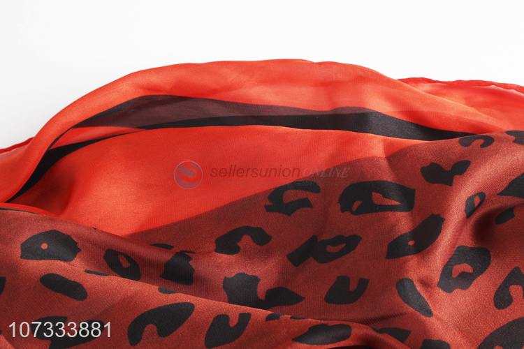 Best sale leopard printed women square scarf fashion accessories