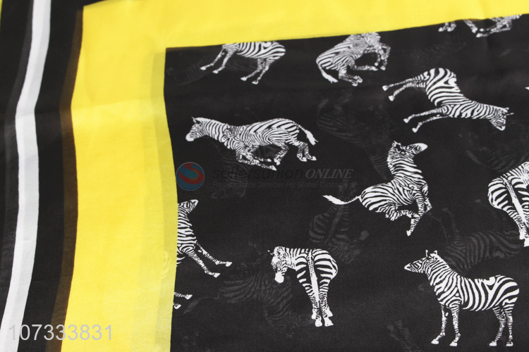 Premium products zebra printed women square scarf fashion accessories