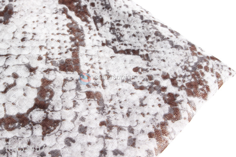 Low price popular soft snake skin printed ladies scarf