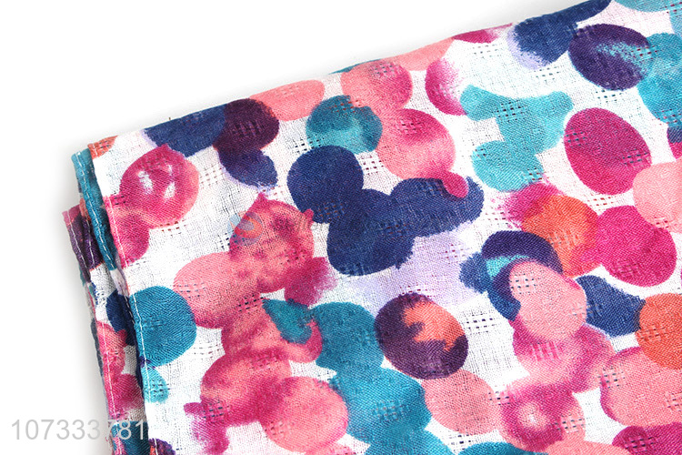 Attractive design colorful dot printed women scarf fashion accessories