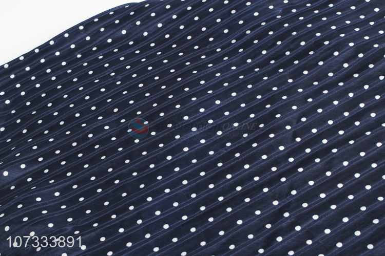 Hot products fashion polka dot printed ladies square scarf crinkle scarf