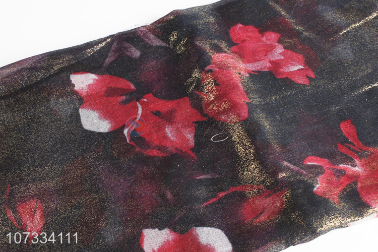 Best selling comfortable elegant flower printed women scarf