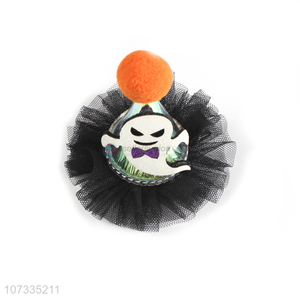 Factory Wholesale Halloween Laser Ghost Hat Accessories Hairpin With Light