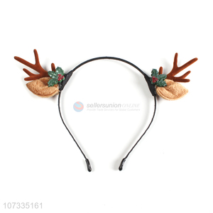 Wholesale Fun-Filled Reindeer Antler Headband With Leaf For Christmas Party Decor