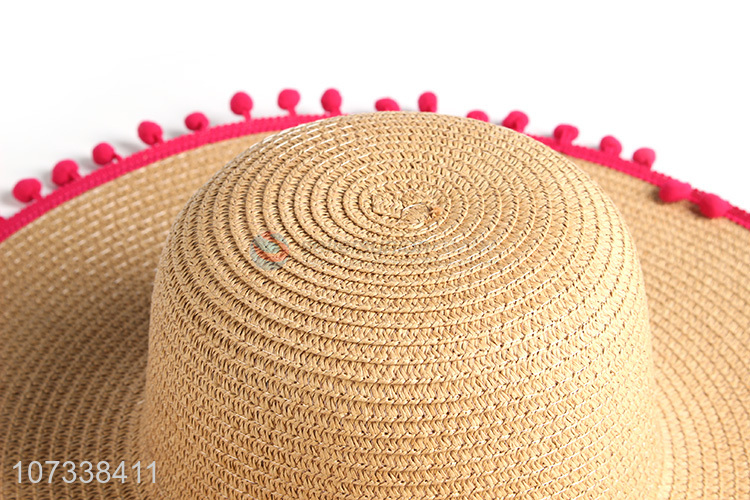 Cheap Price Paper Straw Wide Brim Floppy Beach Hats Women Sun Hat