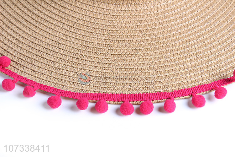 Cheap Price Paper Straw Wide Brim Floppy Beach Hats Women Sun Hat