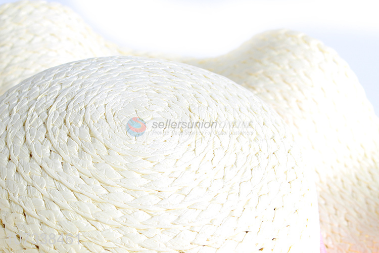 Premium Quality Women Embroidered Sun Protection Paper Straw Floppy Hat