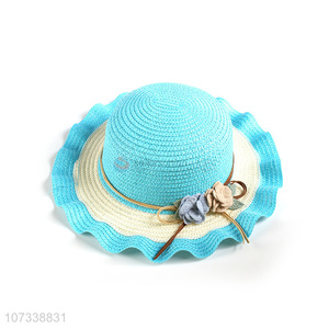Latest Design Children Straw Hats Kids Summer Beach Hat Floppy Hat