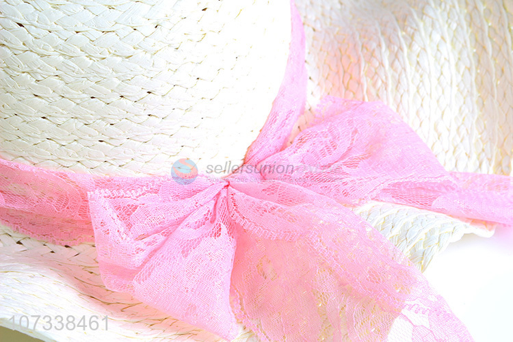 Premium Quality Women Embroidered Sun Protection Paper Straw Floppy Hat