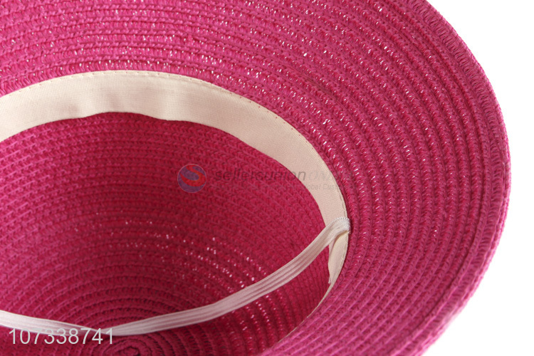 Wholesale Price Children Girls Sunshade Paper Straw Floppy Hat