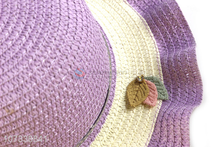 New Product Summer Cute Children Straw Hat Outdoor Sunshade Straw Hat