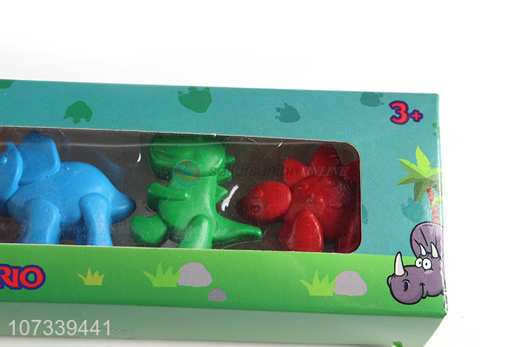 Custom Cartoon Dinosaur Shape 5 Pieces Crayons Set