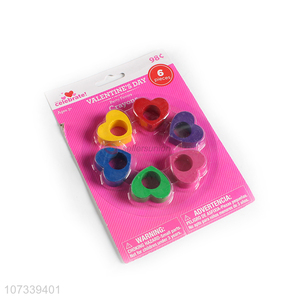 Wholesale 6 Colours Heart Shape <em>Crayons</em> For <em>Kids</em>