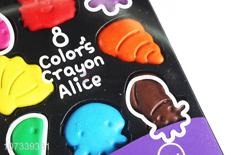 New Arrival Cartoon 8 Colors Mini Crayons For Children