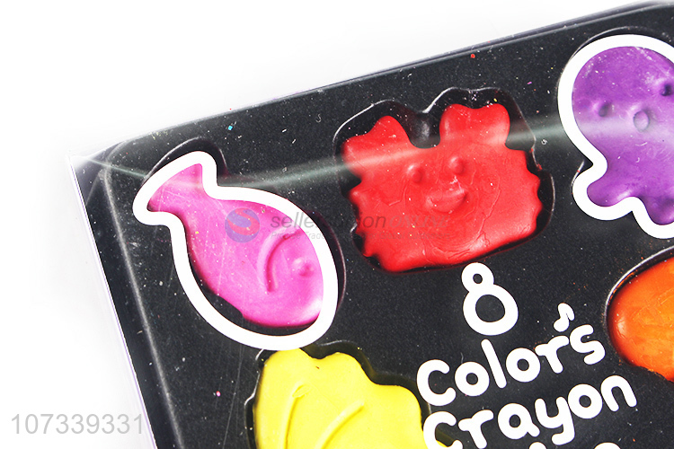 New Arrival Cartoon 8 Colors Mini Crayons For Children