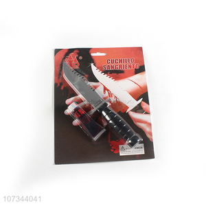 Wholesale Unique Design Funny Halloween Makeup Kit Fakes Knife With Blood