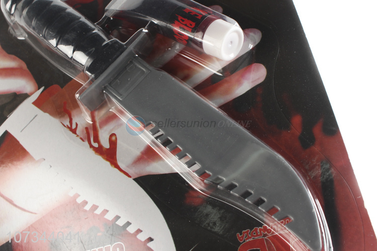 Wholesale Unique Design Funny Halloween Makeup Kit Fakes Knife With Blood