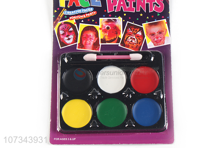 Hot Selling Halloween Party Body Paint Kit 6 Colors Non-Toxic Face Paint