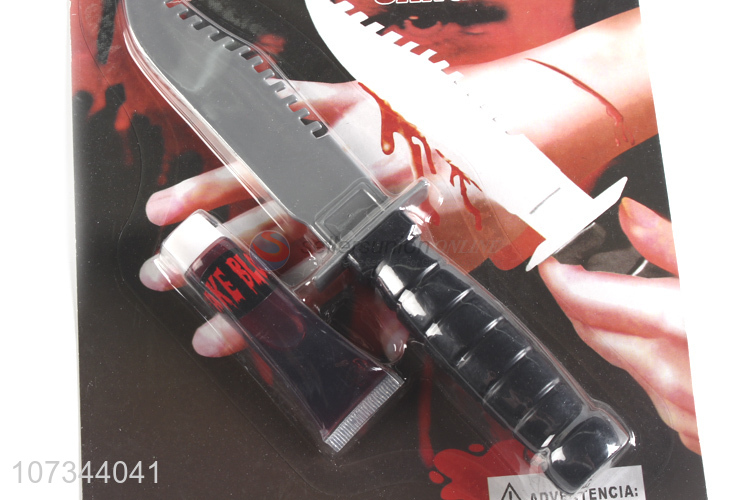 Wholesale Unique Design Funny Halloween Makeup Kit Fakes Knife With Blood