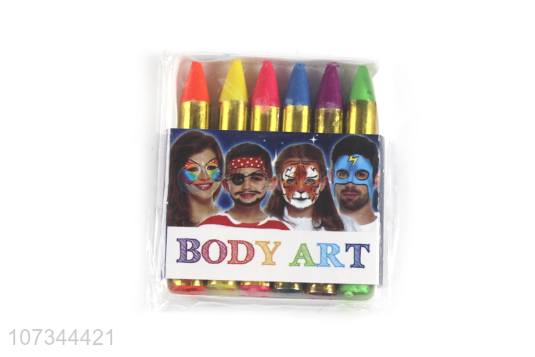 Direct Price 6 Colors Safe Non-Toxic Face Painting Sticks Washable Face Paint Crayons Kit