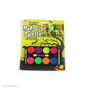 Professional Face Paint 8 Colors Halloween Body Art Party Fancy Make Up With Brushes