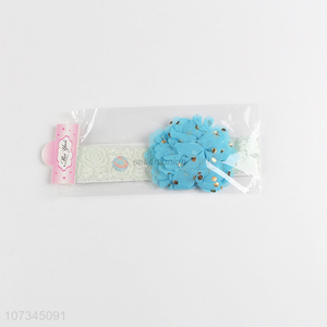 Cute design elastic head wrap flower hairbands for girls
