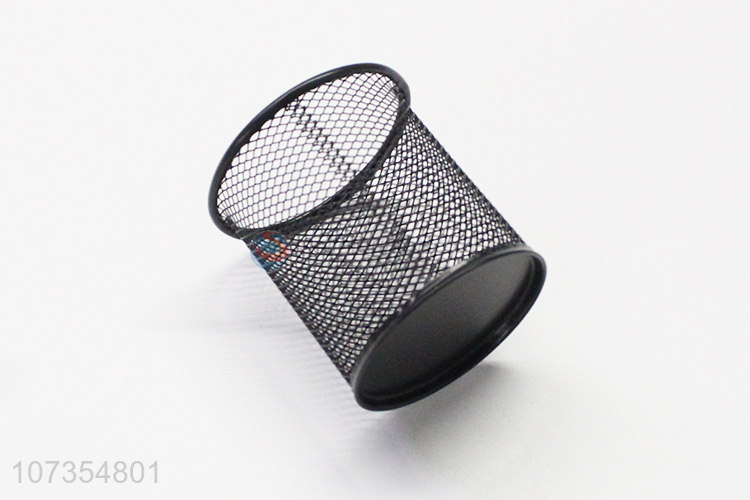 Hot sale desktop round wire mesh pen cotainer pencil holder