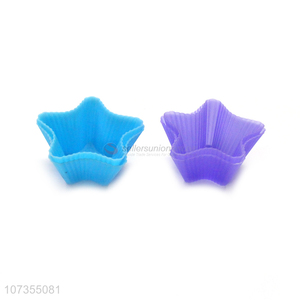 Factory price food grade star shape silicone cake mold muffin cups