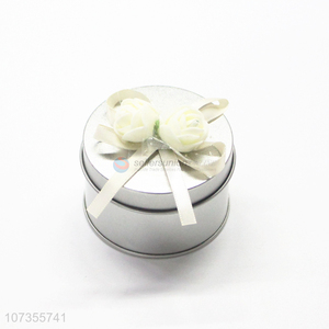 Excellent quality small iron food storage can tin candy jar
