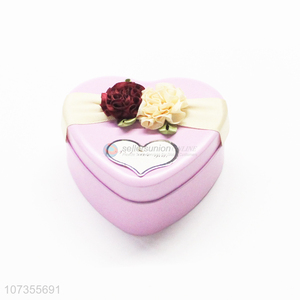 Popular products heart shape iron candy can tinplate mint box
