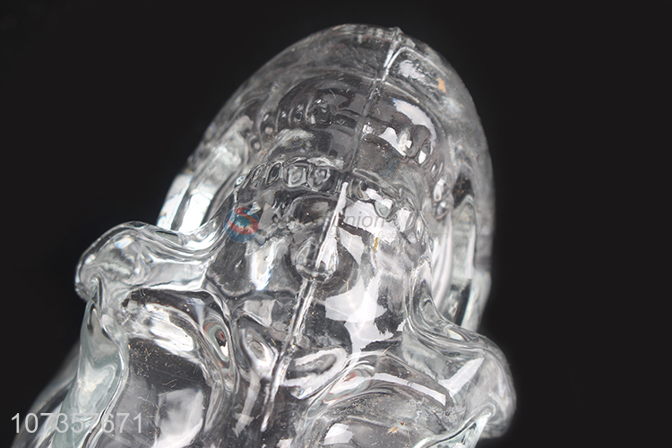 Hot selling skull shape glass candy jar glass cookie container