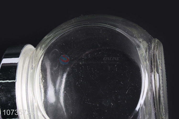 Excellent quality transparent airtight glass jar food cookie storage jar