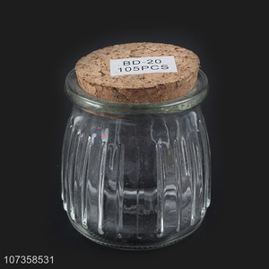 Most popular kitchenware clear flower tea glass jar herb mint canister
