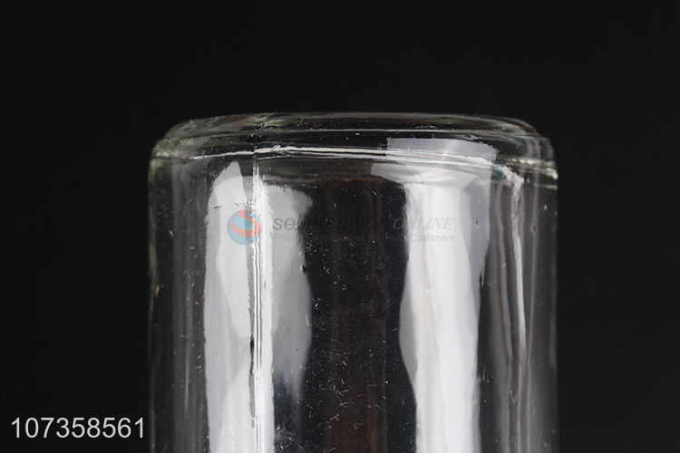 Bottom price clear flower tea glass jar kitchen food storage jar