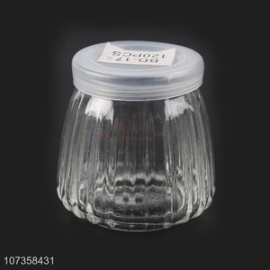 New arrival kitchen gadgets clear flower tea glass jar food container
