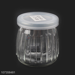 Wholesale durable clear flower tea glass jar dried fruit storage container