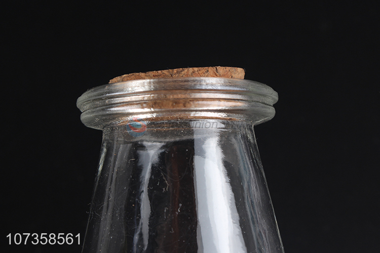 Bottom price clear flower tea glass jar kitchen food storage jar