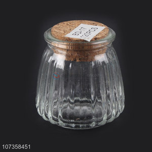 Best selling kitchen supplies flower tea glass storage jar with lid