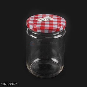 Superior quality transparent flower tea glass jar candy jar for kitchen