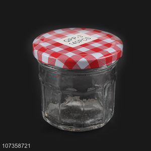 Hot selling clear flower tea glass jar kitchen food storage jar