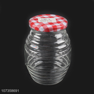 Best sale kitchenware clear flower tea glass jar herb mint canister