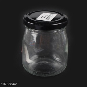Promotional items transparent flower tea glass jar food cookie storage jar