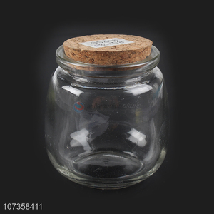 Low price kitchen tools clear flower tea glass jar glass canister