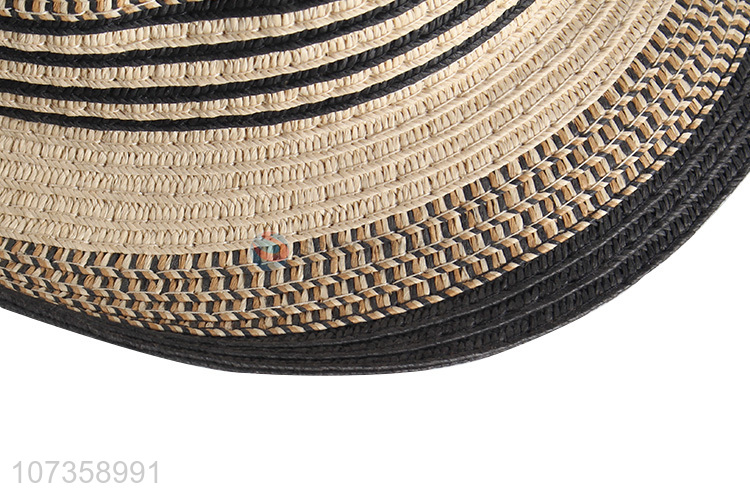 Fashion Design Color Matching Straw Fedora Hats